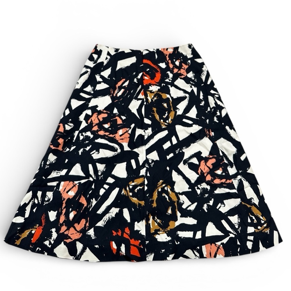 J.Crew Women’s Silk Wool A-Line Abstract Print Skirt, Size 0